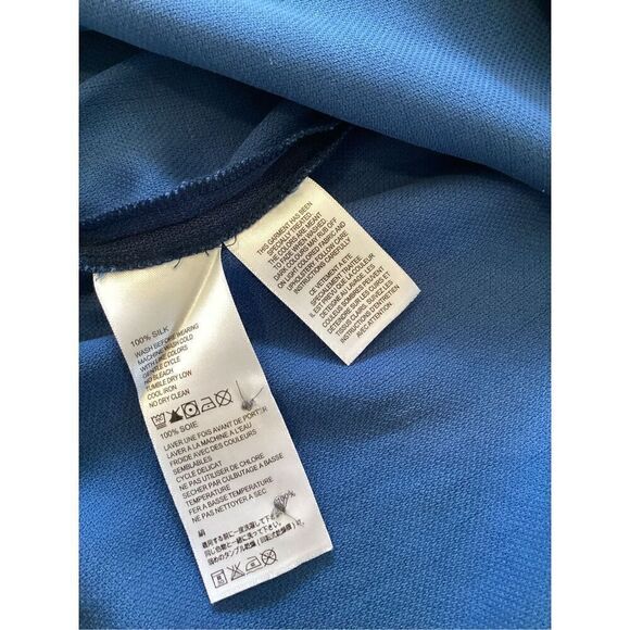 Tommy Bahama 100% Silk Button Down Sz 3XB Navy Pocket - Picture 7 of 7